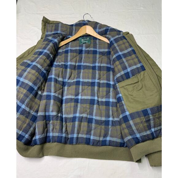 Woolrich  jacket flannel lined Hooded Canvas  Men’s size XL Full Zipper - Picture 3 of 10